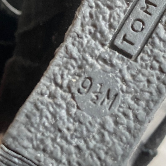 Tommy Hilfiger black suede wedge booties with brogue detailing Size 9.5 - Picture 7 of 12